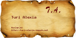 Turi Alexia névjegykártya